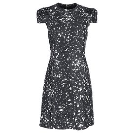 Vestido estampado de manga corta Michael Kors en algodón negro Negro