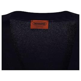Missoni-Missoni Cardigan in Navy Blue Cashmere-Navy blue