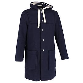 Acne Studios Hooded Duffle Coat in Navy Blue Wool Navy blue