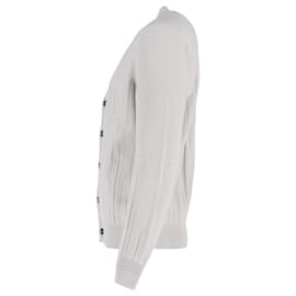 Hermès-Hermes Buttoned Cardigan in Grey Cotton-Grey