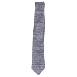 Bottega Veneta-Bottega Veneta Printed Tie in Blue Cotton-Blue