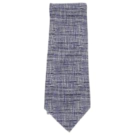 Bottega Veneta-Bottega Veneta Printed Tie in Blue Cotton-Blue