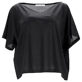 Acne-Acne Studios Susanna M Cot T-Shirt in Black Cotton-Black