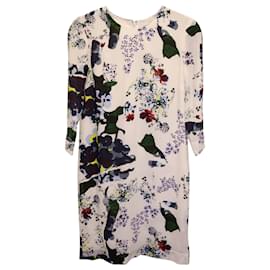 Erdem-Erdem Floral Shift Dress in White Silk-Other,Python print