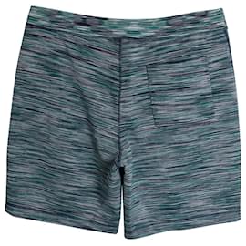 Missoni-Missoni gestreifte Stretch-Shorts aus mehrfarbiger Baumwolle-Mehrfarben