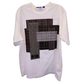 Comme Des Garcons-Camiseta Comme Des Garçons con diseño patchwork de algodón blanco-Blanco