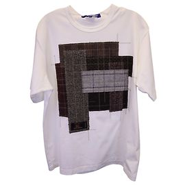 Comme Des Garcons T-shirt Comme Des Garçons Design Patchwork in cotone Bianco Bianco