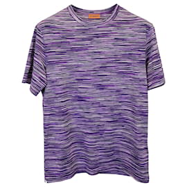 Missoni-Missoni Space-Dyed-T-Shirt aus lila Baumwolle-Lila