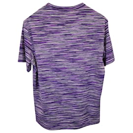 Missoni-Missoni Space-Dyed T-Shirt in Purple Cotton-Purple