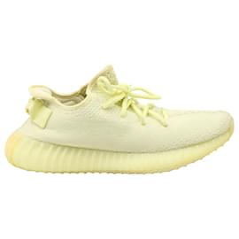 Autre Marque-ADIDAS YEEZY BOOST 350 V2 Sneakers in Ice Yellow Cotton Knit-Yellow