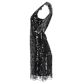 Sandro-Mini-robe à sequins ornés Sandro en polyester noir-Noir