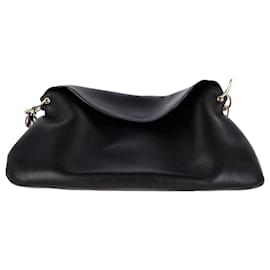 Chloé-Bolsa de ombro média Chloe Juana em couro de bezerro preto-Preto