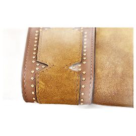Borsa a tracolla Lexa media Chloé in pelle scamosciata marrone Marrone Beige