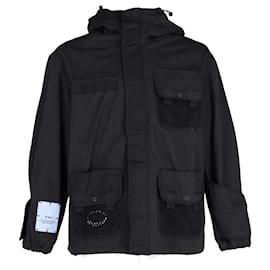 Alexander Mcqueen-Parka MCQ Alexander McQueen con ribete de malla en algodón negro-Negro