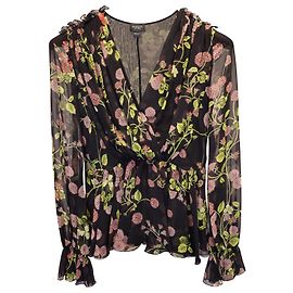 Chemisier à basque fleuri Giambattista Valli en viscose multicolore Autre Imprimé python