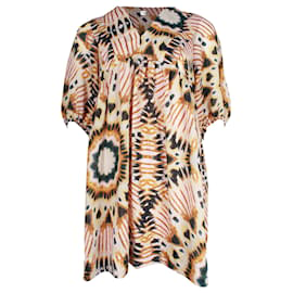 Ba&Sh-Ba&Sh Cleo Printed Loose Shift Dress in Multicolor Polyester-Multiple colors