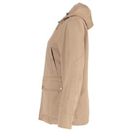 Brunello Cucinelli-Parka con capucha Brunello Cucinelli de algodón marrón-Castaño