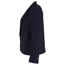 Ba&Sh-Ba&Sh lined-Breasted Coat in Navy Blue Viscose-Blue,Navy blue