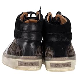 Jimmy Choo-Sneakers alte Belgravia Jimmy Choo in pelle scamosciata con stampa animalier-Altro