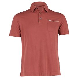 Polo Ermenegildo Zegna de manga corta en algodón naranja Naranja