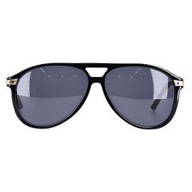 Cartier D64D80b2 Aviator Tinted Sunglasses in Black Acetate Black