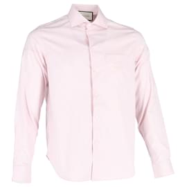 Gucci-Gucci Button-Up Shirt in Pink Polyester-Pink