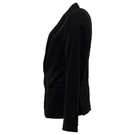Dolce & Gabbana-Dolce & Gabbana Velvet Single-Breasted Jacket in Black Polyester-Black