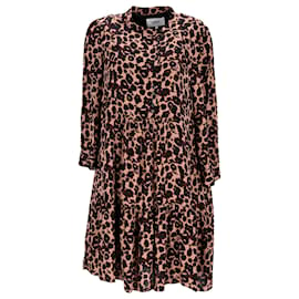 Ba&Sh-Ba&Sh Button-Front Dress in Animal Print Polyester-Other