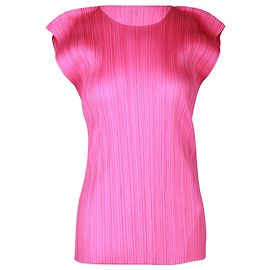 Pleats Please Issey Miyake T-shirt aux couleurs mensuelles de juillet en polyester rose Rose