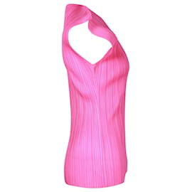 Issey Miyake-T-shirt Pleats Please Issey Miyake Monthly Colors July in poliestere rosa-Rosa