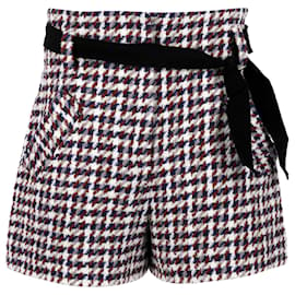 Maje-Shorts Maje de talle alto con cinturón en algodón multicolor-Multicolor