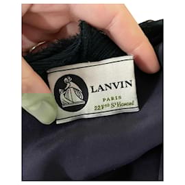 Lanvin-Lanvin Bow-Detail Belted Shift Dress in Green Cotton-Green