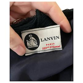 Lanvin-Robe droite ceinturée à nœud Lanvin en coton vert-Vert