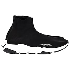 Balenciaga-Balenciaga Speed Sneakers in Black Polyester-Black