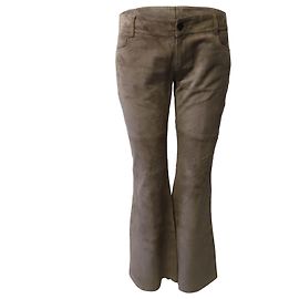 Calça Joseph Suede Bellbottom em pele de cordeiro marrom Marrom