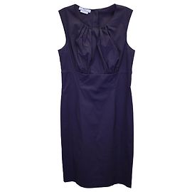 Prada Vestido com bainha sem mangas em viscose de poliéster azul marinho Azul marinho