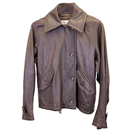 Max Mara-Max Mara Jacket in Brown calf leather Leather-Brown