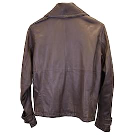 Max Mara-Max Mara Jacket in Brown Calfskin Leather-Brown