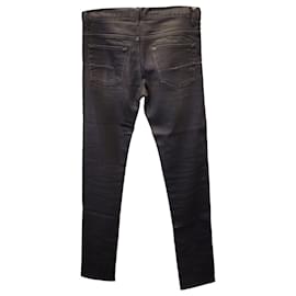 Dior-Jeans slim fit Dior rivestiti leggeri in cotone nero-Nero