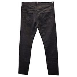 Dior-Dior Raw Denim Jeans in Black Cotton-Black
