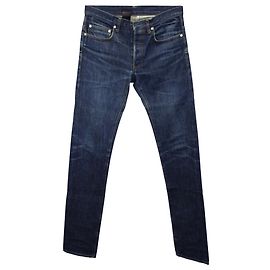 Christian Dior Vaqueros Dior de denim crudo de algodón azul Azul