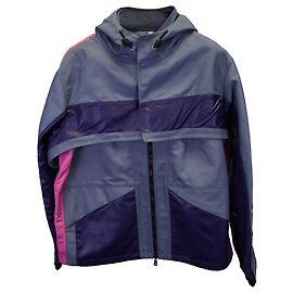 Valentino Garavani Convertible Colorblock Jacket in Blue Polyamide Blue