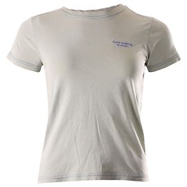 Camiseta bordada da marca Acne Studios em algodão verde claro Verde