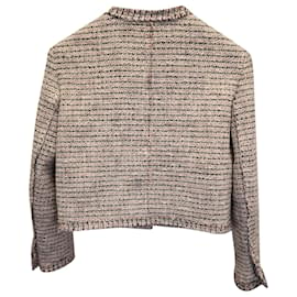 Theory-Giacca cropped in tweed Theory in cotone multicolore-Multicolore