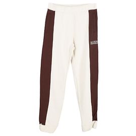 Ganni Software Block Isoli Striped Track Pants in Cream Organic Cotton Blend White Cream