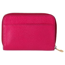 Dolce & Gabbana-Portafoglio con zip Dolce & Gabbana in pelle rosa-Rosa