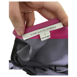 Diane Von Furstenberg-Diane Von Furstenberg Sleeveless Draped Dress in Pink Silk-Pink