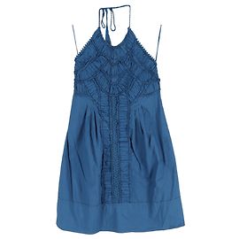 Philosophy di Alberta Ferretti Mini-robe dos nu en coton bleu Bleu Bleu Marine