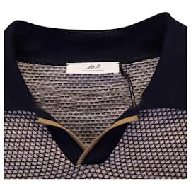 Autre Marque-Herr. P Slim-Fit-Poloshirt mit Wabenmuster aus mehrfarbiger Baumwolle von P-Mehrfarben
