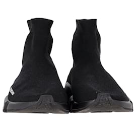 Balenciaga-Balenciaga Speed Knit Sneakers in Black Polyester-Black